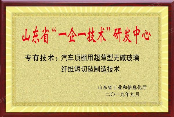 山東省“一企一技術”研發中心